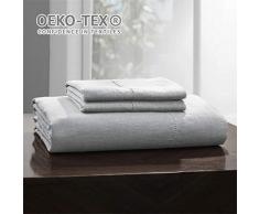 Simple&Opulence Leinenbettwäsche Set. King Hand Drawing Grey