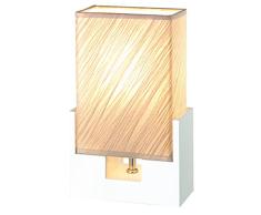 Tischlampe Nachttischlampe lackierter Fuß Tischleuchte Leseleuchte, 16x8x26 cm, Farbe:weiß
