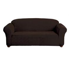 Quick Fit Hayden Diamond Sofabezug, Samt, Schokoladenbraun, Sofa Cover