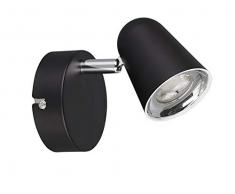 Reality Leuchten LED Wandspot Toulouse R82121132, Kunststoff schwarz matt, inkl. 3.5 Watt LED