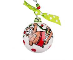 Weihnachtskugel Merry Slothmas 20110122