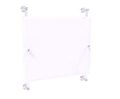 Allied Brass Carolina Crystal Landscape Rectangular Frameless Rail Mounted Mirror Wandspiegel, poliertes Chrom