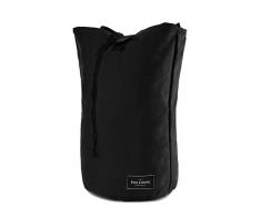 The Fine Living Company USA Wäschesack, erweiterbar auf 76,2 cm, leicht zu transportieren, langlebig und stabil, Schwarz