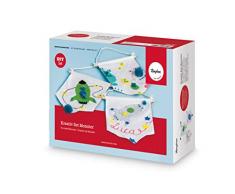 Rayher 53996000 Kreativ Set Monster Kindergeburtstag Bastelpackung, für acht Wimpel mit Monstern und türkisfarbenen Deko-Elementen, Mit viel Spaß wird geschnitten, gemalt und geklebt