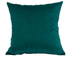 tangdepot Massiv Samt Überwurf Kissen Bezug/Euro Sham/Kissen Sham, Super Luxus Weich Kissen, Viele Farbe & Größe Optionen, Samt, Petrol, 56 x 56 cm