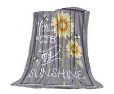 Gogobebe Flanell-Fleece-Überwurfdecke für Sofa, Couch Bett, Weihnachten, Elchrot, weich, gemütlich, leicht, für Erwachsene / Kinder 49x59in Sie sind Meine Sunshinegoo1809