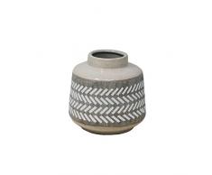 Sagebrook Home 13681-03 Vase, Keramik, weiß, 6.75 x 6.75 x 6.5 inches