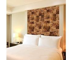 Walplus 240x180 Cmwall Aufkleber Quadratisch Timber Abnehmbare Selbstklebend Wandbild Kunst Aufkleber Home Dekoration Wohnzimmer Schlafzimmer Büro Tapete Kinderzimmer Geschenk Braun