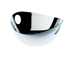 MEPRA Schale aus Edelstahl, oval, mit Griffen, 40 x 36 cm, silberfarben