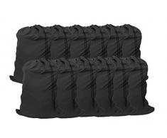 YETHAN Wäschesack, groß 12 Bags 12 schwarz