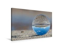 Premium Textil-Leinwand 75 cm x 50 cm quer DÃ¤nemark / Vejers / Strand / Glaskugel