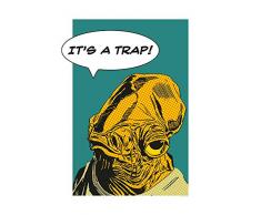 Komar Wandbild Star Wars Classic Comic Quote Ackbar | Kinderzimmer, Jugendzimmer, Dekoration, Kunstdruck | ohne Rahmen | WB112-50x70 | Größe: 50 x 70 cm (Breite x Höhe)