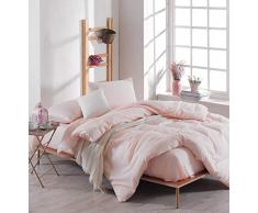 EnLora Home Bettwäsche-Set für Doppelbett 200 x 220 cm Lachsrosa