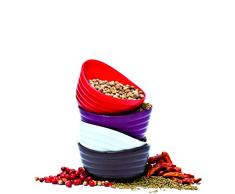 Siliconezone Silikon Küchenwerkzeuge Rimple Dip Würze Tasse aus 4 Stück, Assorted, 1.12 x 1.12 x 1.12 cm