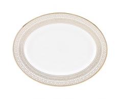 Lenox Marchesa vergoldet Pearl Ovale Servierplatte, 33 cm weiß