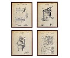 Turnip Designs TDP1017 Wäschedekoration, Wringer, Waschmaschine, Wäschetrockner