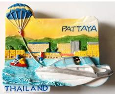 Pattaya Thailand Hochwertigem Kunstharz 3D Kühlschrank Kühlschrank Thai Magnet Hand Made Craft.