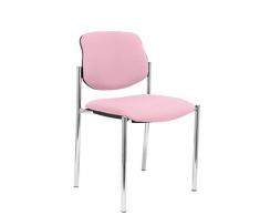 Piqueras Y Crespo (PIQU7) Fester Stuhl Villalgordo Bali Rosa Gehäuse Chrom Büro, Einheitsgröße