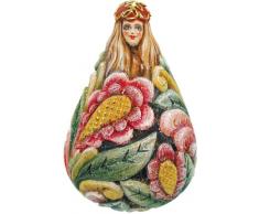 G. Debrekht Flower Maiden Glocke 6,4 cm hoch, inkl. Klappe, handbemalt