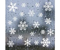 Shxstore Fensteraufkleber, Schneeflocken-Motiv, Weiß