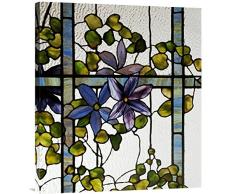Global Galerie gcs-265615–76,2–360,7 cm Tiffany Studios Detail Eine Clematis Galerie Wrap Giclée-Kunstdruck auf Leinwand Art Wand