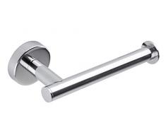 INDA STYL Toilettenpapierhalter, Edelstahl, Weiß, 8 x 17 x 5 cm