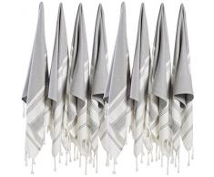 (Set von 8) Türkische Baumwolle Hand Face Head Gäste Set Handtuch Gym Towel Pestemal Waschlappen, Küche Geschirrtuch Gericht Reinigungstuch Set