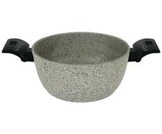 Flonal The Italian Monolith Dutch Oven mit 2 Griffen Durchmesser 20 cm, Aluminium, Stone