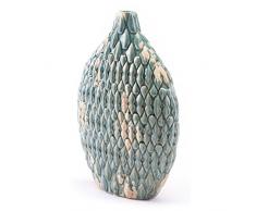 Zuo Seta Vase, Keramik, Used-Look, 25,4 x 12,7 x 40,6 cm, Blau