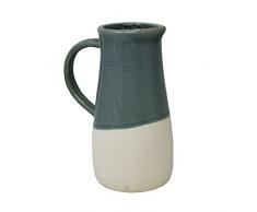 Sagebrook Home 13638-01 Vase aus Keramik, grün/weiß, 7.75 x 5.25 x 10