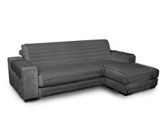 Elegant Couchüberzüge, dunkel grau 240cm +chaiselongue, Textil