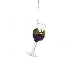 Rot Wein Ergab Goblet 5,1 x 12,7 cm Glas Weihnachten Ornament Figur