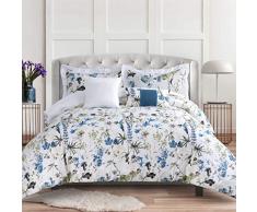 Tribeca Living AMALCOMFQUBL Schmusetuch, Queen, blau/Mehrfarbig