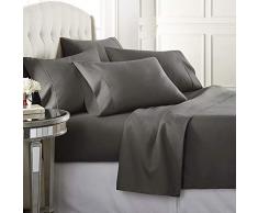 Cotton Walas Last-Minute Deals auf Bettlaken, Queen & King Size, luxuriöses Bettlaken-Set aus ägyptischer Baumwolle für Queen & King Size, passend für Matratze, vollelastisch, tiefe Taschen (einfarbig, Farbe) Traditionell King