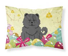 Ostereier Chow Chow, schwarzer Stoff, Standard-Kissenbezug