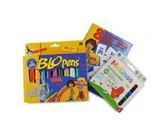 Malinos 300720 Textil Kreativ Set 36 teilig, Bunt, Kompakt, Komponente