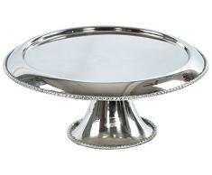 Zuni 9 x 4-Beiner Kuchen Display, Dessertteller W/Füße Edelstahl bordiertem Rand