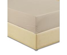 highcaliber Bettwäsche Fadenzahl 800 Tagesdecke 100% ägyptische Ägyptische Baumwolle Spannbetttuch nur (25,4–38,1 cm Tief Pocket) Satin Weave Deep Pocket Premium Qualität Betten Set, baumwolle, taupe, Twin XL