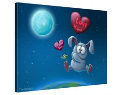 Picanova – Baloon Bunny 40x30cm – Premium Leinwanddruck – Kunstdruck Auf 2cm Holz-Keilrahmen Für Schlaf- Und Kinderzimmer – Kinder Kollektion Von TooshToosh