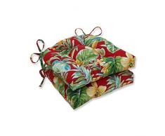 Pillow Perfect Outdoor | Indoor Beachcrest Poppy Large Stuhlkissen (2er-Set) 17,5 x 16,5 x 4, rot