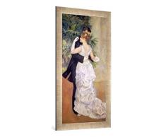 Gerahmtes Bild von Auguste Renoir Tanz in der Stadt, Kunstdruck im hochwertigen handgefertigten Bilder-Rahmen, 50x100 cm, Silber Raya
