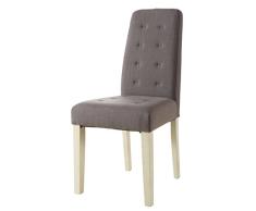 Demeyere 189543 Stuhl Alvis in taupe Farbe, Holz, 45 x 58 x 95 cm