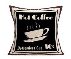 Fukeen Vintage Kaffeetassen Kissenbezug für Home Sofa Couch Dekoration Baumwolle Leinen Kissenbezug Schwarz Standard 18x18 Kissenbezug 18x18 Live Simply Dream Big Be Grateful Give Love Laugh Lots Words