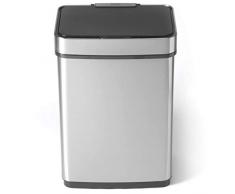 Trebs 99359 Sensor Edelstahl Abfalleimer 50 Liter, 42 x 31,5 x 61 cm