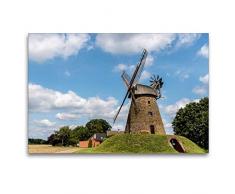 Premium Textil-Leinwand 120 x 80 cm Quer-Format Greftmühle, Wallholländer, Windmühle, Nordhemmern | Wandbild, HD-Bild auf Keilrahmen, Fertigbild auf hochwertigem Vlies, Leinwanddruck von Barbara Boensch