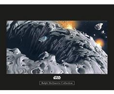 Komar Wandbild Star Wars Classic RMQ Asteroid | Kinderzimmer, Jugendzimmer, Dekoration, Kunstdruck | ohne Rahmen | WB128-40x30 | Größe: 40 x 30 cm (Breite x Höhe)