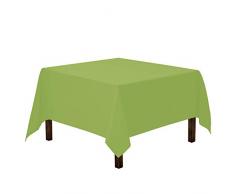 Gee Di Moda Tischdecke, quadratisch, Tischdecke, quadratisch, für quadratische oder runde Tische in waschbar Polyester – ideal für Buffet Tisch, Partys, Urlaub Abendessen, Hochzeit und mehr 85 x 85 White Table Cloth