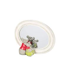 Sullivans MIR148 Dekorativer Tischspiegel, Weihnachtsmäuse, 20,3 x 11,4 x 15,2 cm, Weiß