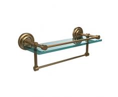 Allied Messing qn-1tb/16-gal-bbr 40,6 cm Galerie Glas Regal mit Handtuchhalter Bar, Bronze gebürstet