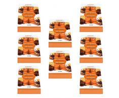 Pajoma Teelichte Zimt-Orange, 8er Pack (8X 8 Teelichte) in Polycarbonat Hülle